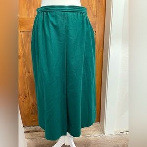 Vintage Pendleton Green A-Line 100% Virgin Wool Skirt